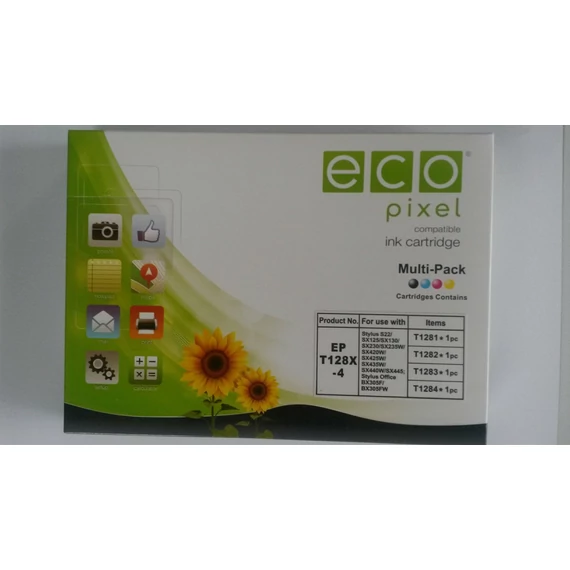 Utángyártott EPSON T1285 Tintapatron Multipack 4 db-os ECOPIXEL BRAND